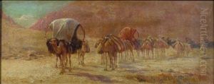 La Caravane A Figuio by Alexis Auguste Delahogue