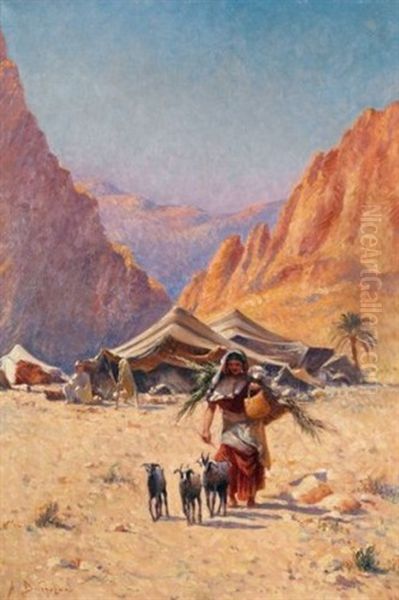 Jeune Fille Quittant Le Campement - view 1