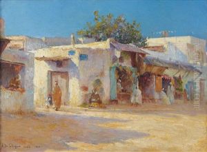 Marche A Tunis by Alexis Auguste Delahogue