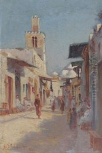 Tunis, Une Rue by Alexis Auguste Delahogue
