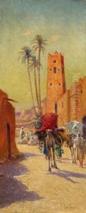 La Caravane (+ La Sortie De La Casbah; Pair) by Alexis Auguste Delahogue