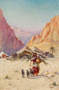 Bedouine Devant Le Campement