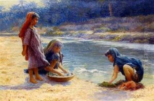 Jeunes Lavandieres Tunisiennes