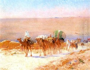 Caravane Dans Desert