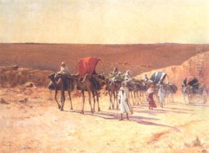 Caravane Dans Le Sud Algerien