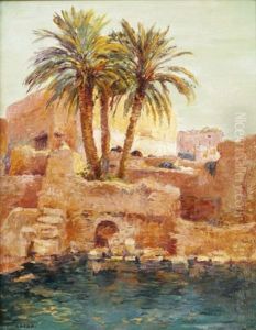 Vue De L'oasis A Gafsa