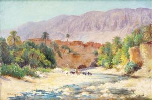 Village Et L'oued D'el Kantara