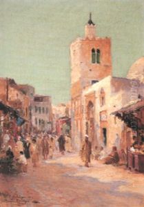 Mosquee Bab Djira, Tunis by Eugene Jules Delahogue