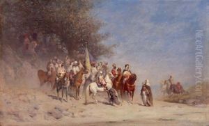 Le Cheik Et Son Escorte by Paul Delamain