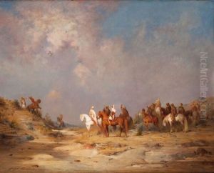 La Chasse Au Faucon by Paul Delamain