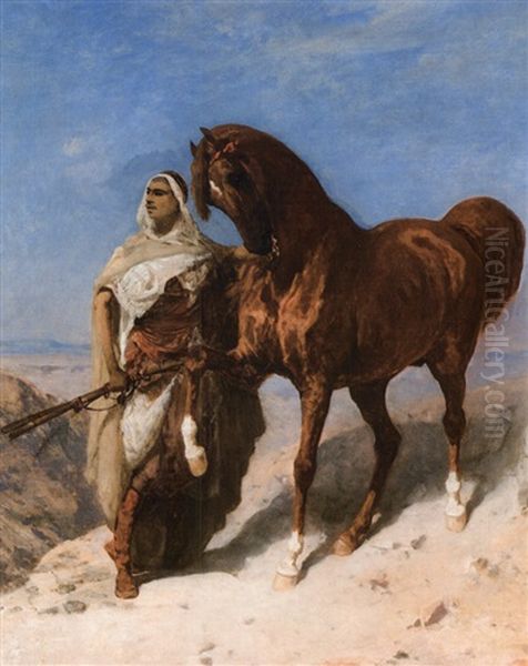Guerrier Arabe Et Son Cheval - view 1