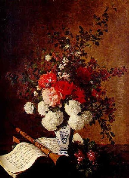 Hortensias, Pivoines, Partition Et Clarinette - view 1