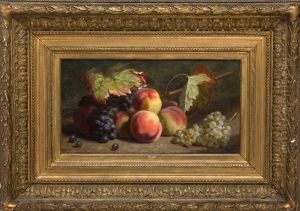Nature Morte Aux Peches Et Aux Raisins by Jacques Delanoy