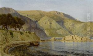 Felsige Kustenlandschaft Mit Fischern by Charles Samuel Delapeine