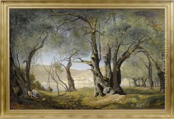 Sudliche Landschaft Mit Figurenstaffage - view 1