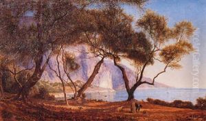 Cala Mallorquina Con Joven Y Veleros by Charles Samuel Delapeine