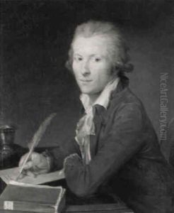 Portrait Of A Seated Gentleman by Nicolas Benjamin Delapierre