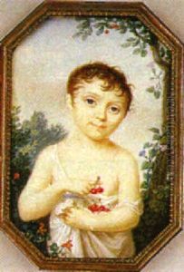 Enfant Avec Les Bras Charges De Cerises