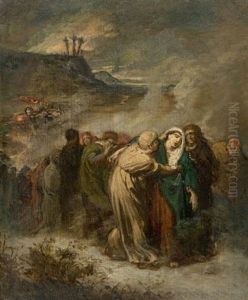 Heimkehr Der Leidtragenden Von Golgatha by Paul Delaroche