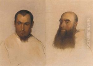 Heads Of Monks by Paul Delaroche