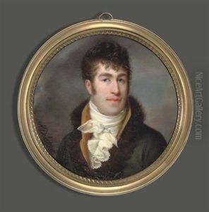 A Young Gentleman, In Fur-bordered Green Coat, Beige-coloured Waistcoat