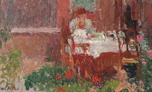 Famille Dans Un Interieur by Eugene Delatre