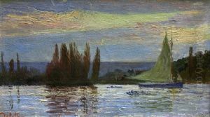 Grebanes Et Barques by Joseph Delattre