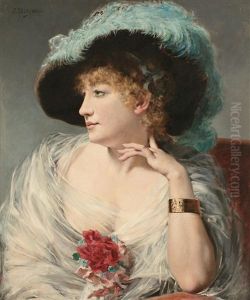 Retrato De Una Joven by Jules Delaunay