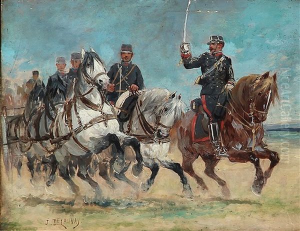 French Soldiers On Horseback - view 1