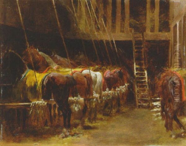 Horses In The Stable - view 1