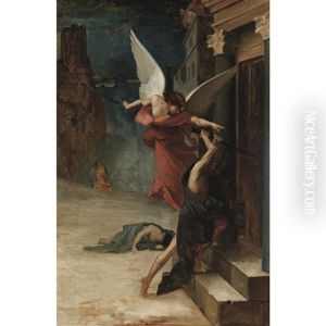 Etude Pour La Peste A Rome, 1869 by Jules-Elie Delaunay