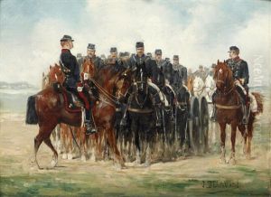 Horse Mounted Troops by Jules-Elie Delaunay