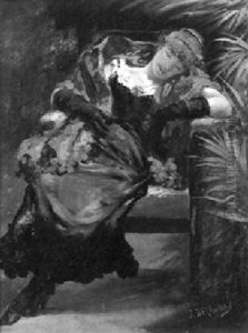 Schlafende Dame Im Sessel