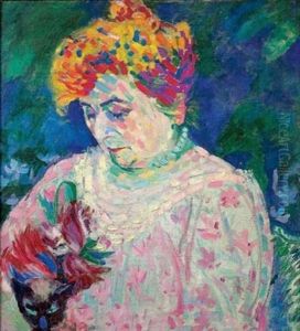 Portrait De Madame Henri Carlier by Robert Delaunay