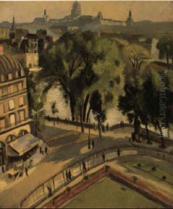 Vue Du Quai Du Louvre A Paris by Robert Delaunay