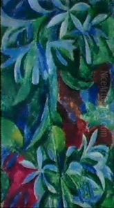 Fleurs Bleues - Amaryllis by Robert Delaunay
