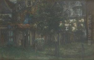 Arriere De Maison by Alfred Napoleon Delaunois