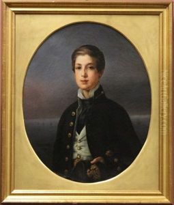 Portrait Of Lt. Colin Campbell Starr by Pierre Louis Delaval