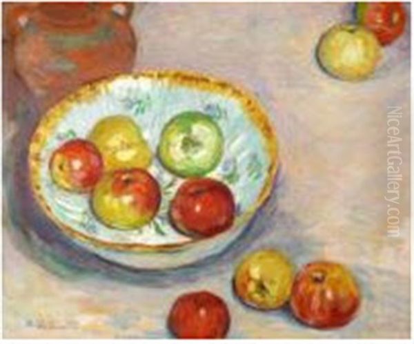 Nature Morte Aux Pommes Et A La Coupe De Faience - view 1