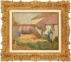 La Ferme Au Toit Jaune by Henri Delavallee