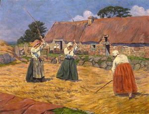 Cour De Ferme A Benarven - Bretonnes Aux Fleaux Cour De Ferme A Benarven - Bretonnes Aux Fleaux