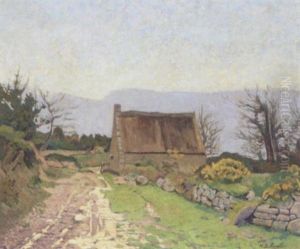 Chaumiere In Bretagne by Henri Delavallee