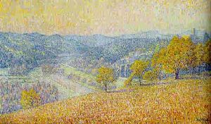 Automne, Village Dans La Vallee by Henri Delavallee
