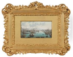Navires Dans Un Port by Charles Claude Delaye