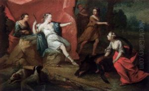 Diana And Her Nymphs After The Chase by Paul Joseph Delcloche