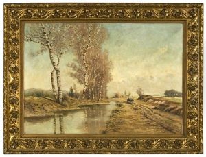 Landscape With A Figure In An Ox Drawn Cart