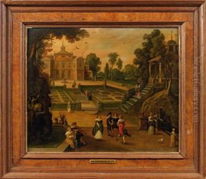 Galants Dans Un Parc