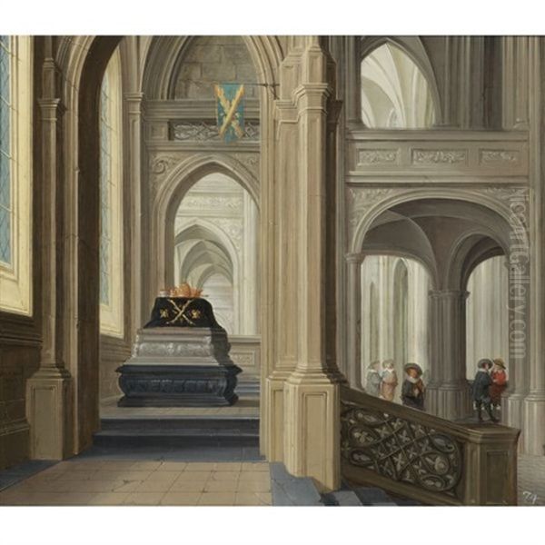 A Church Interior With A Royal Tomb, Probably That Of The German Emperor Rudolf Ii - view 1