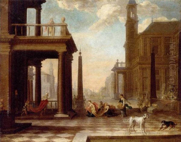 A Capriccio Of A Classical City With Esther And Ahasuerus - view 1