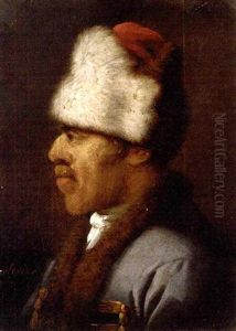 A Hussar, Bust-length, In Profile by Nicolas-Louis-Albert Delerive